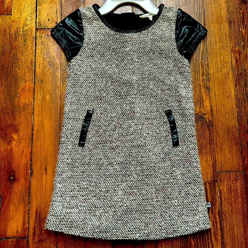 appaman Faux Leather Trimmed Dress